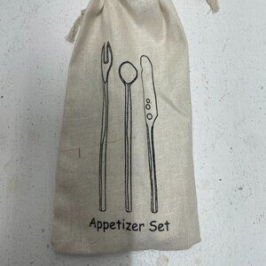 Brass Appetizer Cutlery 3-Piece Set!